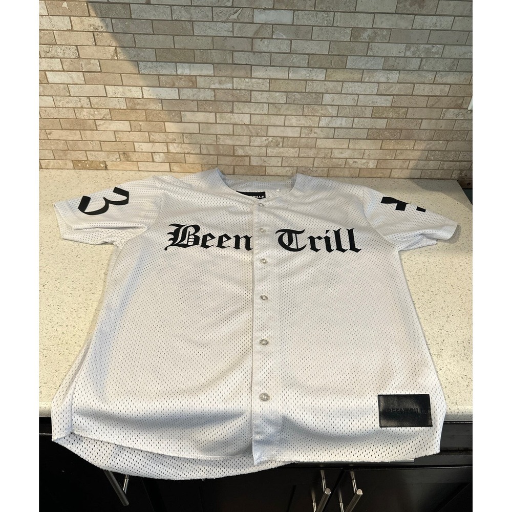 Been Trill Mesh Jersey‎ 13 Mens White Streetwear Hip Hop